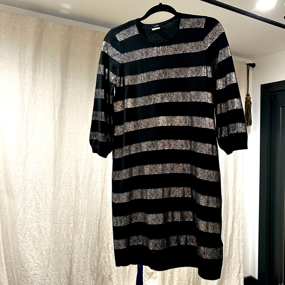 J. Crew black & silver dress
